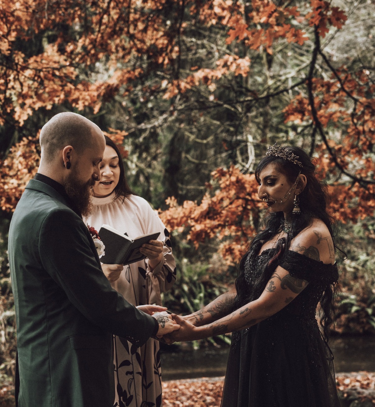 Autumn forest ceremony