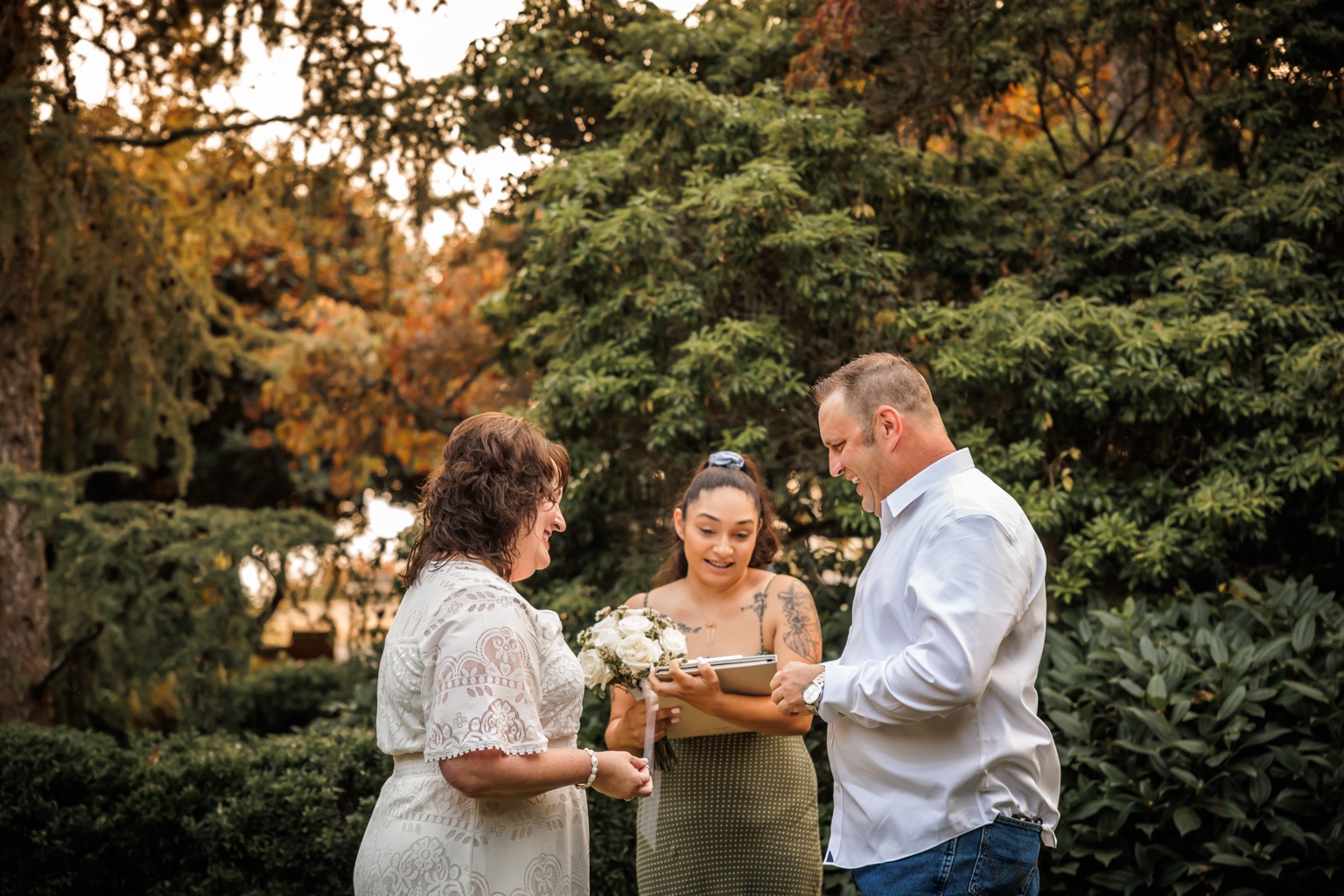 Rain & Vows NW officiating an intimate garden elopement