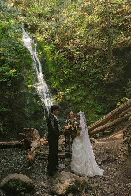 Waterfall elopement